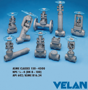 Velan Forged Steel Gate, Globe, and Check Valves