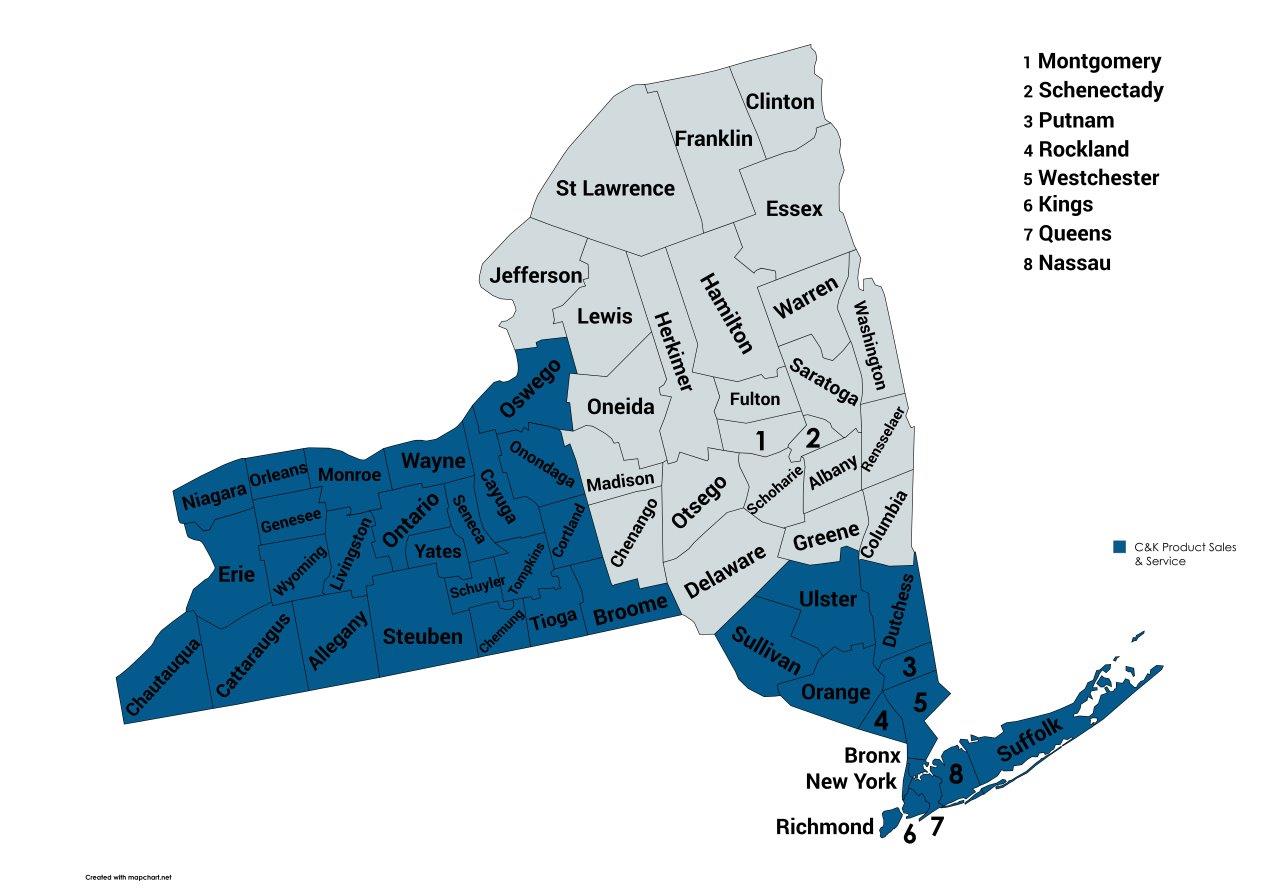 C&K NY Product Sales by County